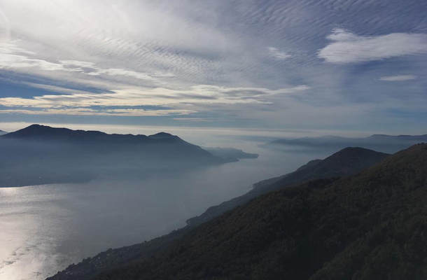 A view of Lago Maggiore from Monte Morrisolo